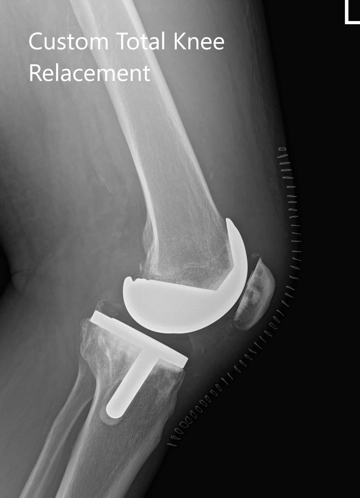 Radiografía preoperatoria de la rodilla izquierda que muestra visión AP y lateral - img 2